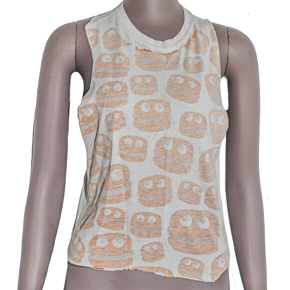 Vintage McDonalds Cut Out Muscle Tee Tank Top Small Crew Neck Graphic‎ T Shirt - Picture 1 of 3